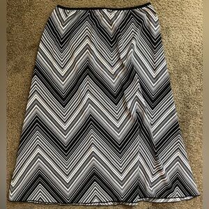 Wrapper Black and White A-Line Skirt